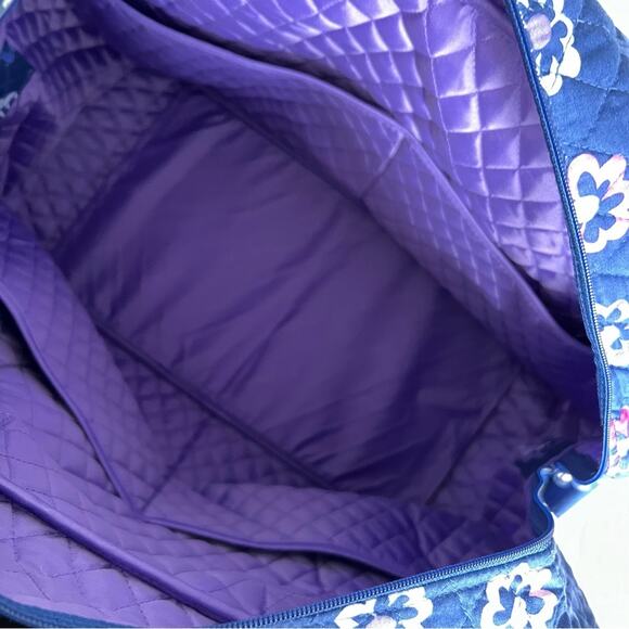 Vera Bradley Medium Travel Bag Blue Floral in Ellie Flowers - Picture 13 of 15